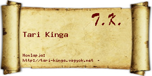 Tari Kinga névjegykártya