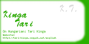 kinga tari business card